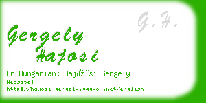 gergely hajosi business card